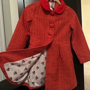 Kids Disney Red Peacoat